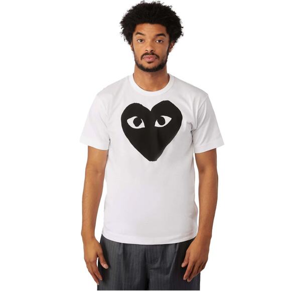 Comme Des Garcons Play Shirt Mens Medium Black Heart Graphic Tee Japan Grunge